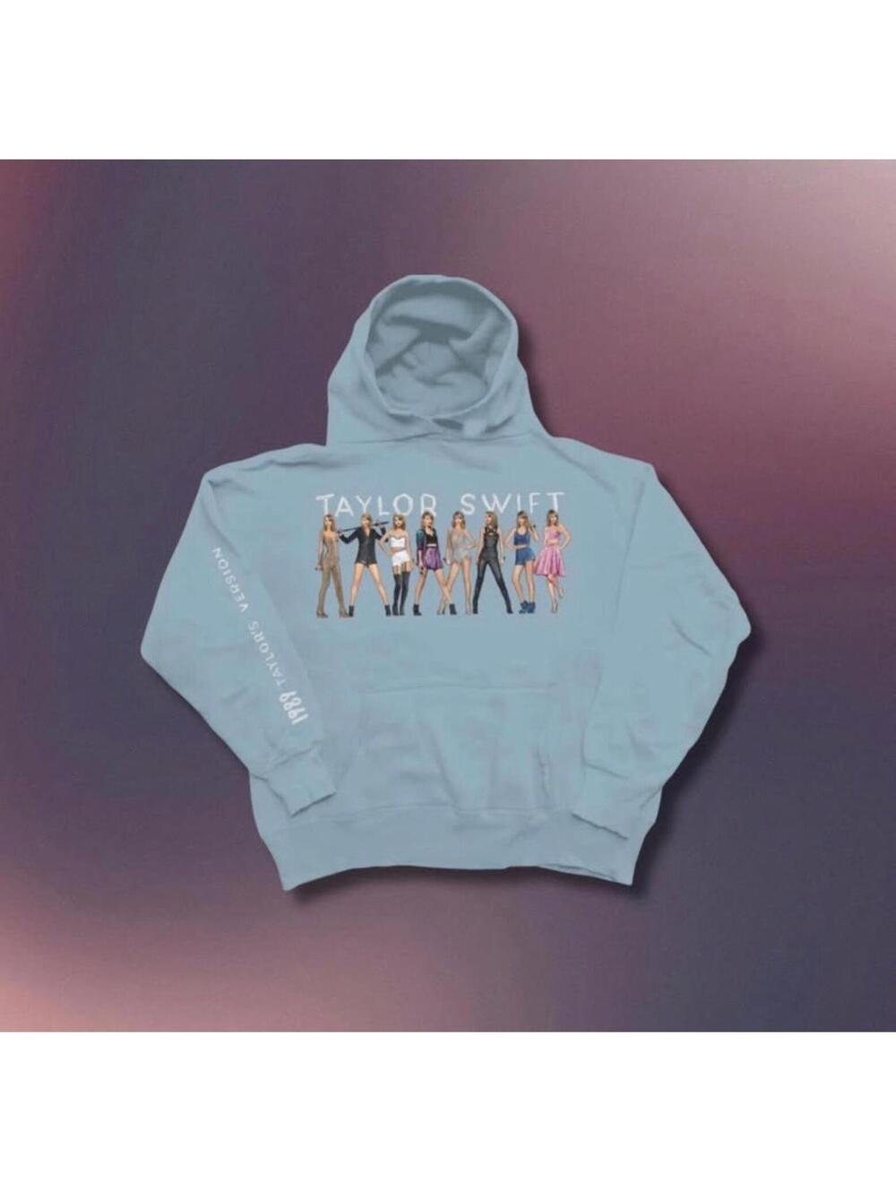 Official Taylor Swift 1989 (Taylor's Version) Eras Blue Hoodie Sweatshirt Small